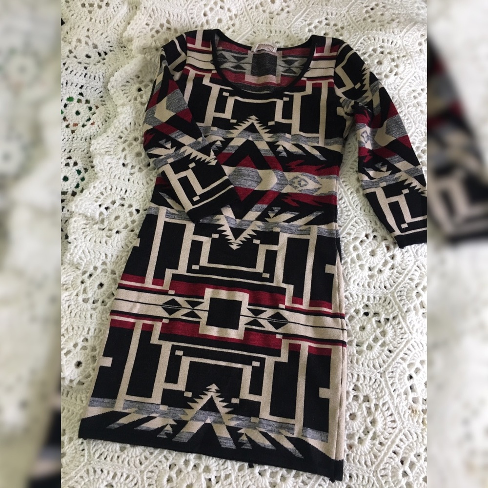 Ralph Lauren Western Style Aztec Print Mini Dress